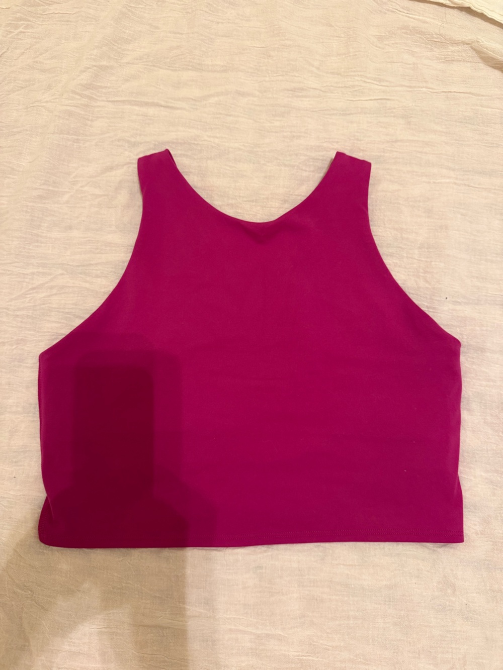 Athleta Cropped Racerback Tank Top - Bright Fuchsia